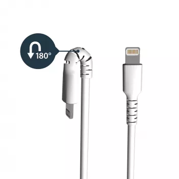 StarTech.com 2 m baltas USB-A į Lightning laidas – tvirtas aramido pluošto USB Type A į Lightning įkrovimo/sinchronizavimo laidas, Apple MFi sertifikuotas iPad/iPhone 12
