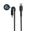 StarTech.com 2 m USB-A į Lightning laidas, armuotas aramido pluoštu, juodas