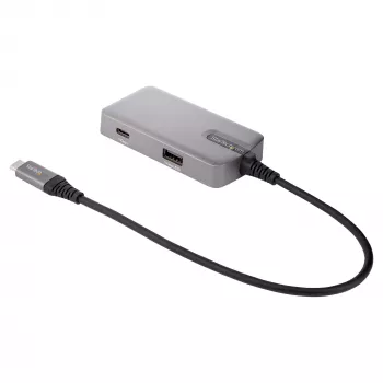 StarTech.com USB-C kelių prievadų adapteris – USB-C į 4K 60Hz HDMI 2.0, 100W Power Delivery perdavimas – 3 prievadų 10Gbps USB šakotuvas – nešiojama USB Type-C mini dokų stotelė – 25 cm laidas