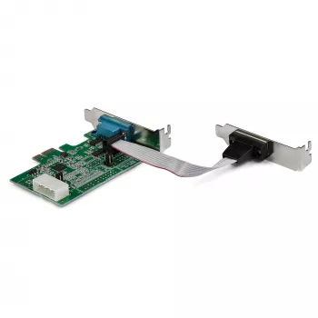 StarTech.com 2 prievadų PCI Express RS232 nuoseklioji adapterio plokštė – PCIe RS232 valdiklis – PCIe į DB9 – 16950 UART – žemo profilio plėtinio kortelė – Windows ir Linux