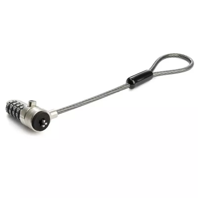 StarTech.com Universalaus nešiojamojo kompiuterio kabelio užrakto plėtimo kilpa - 15 cm apsauginis 4 skaitmenų derinio K lizdo užraktas - kompiuterio apsaugos kabelis, skirtas sukurti dvigubą / kelių galvučių užraktą keliems įrenginiams