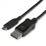 StarTech.com 3,3 pėdų/1 m USB C į DisplayPort 1.4 laidas - 8K/5K/4K USB Type-C į DP 1.4 Alt Mode vaizdo adapteris - HBR3/HDR/DSC - 8K 60Hz DP monitoriaus laidas - USB-C/Thunderbolt 3