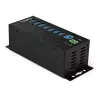 „StarTech.com“ 7 prievadų USB 3.0 centras su maitinimo adapteriu – metalinis pramoninis USB-A centras su ESD ir 350 W viršįtampio apsauga – montuojamas ant DIN bėgio, sienos ar stalo – didelės spartos USB 3.2 Gen 1 (5 Gbps) centras – TAA