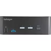 StarTech.com 2 prievadų dviejų monitorių HDMI KVM jungiklis – 4K 60Hz Ultra HD HDR – stalinis 4K HDMI 2.0 KVM jungiklis su 2 prievadų USB 3.0 šakotuvu (5Gbps) ir 4x USB 2.0 HID, garsu – perjungimas klavišais – TAA