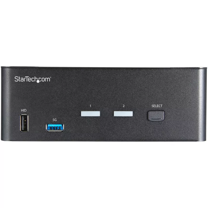 StarTech.com 2 prievadų dviejų monitorių HDMI KVM jungiklis – 4K 60Hz Ultra HD HDR – stalinis 4K HDMI 2.0 KVM jungiklis su 2 prievadų USB 3.0 šakotuvu (5Gbps) ir 4x USB 2.0 HID, garsu – perjungimas klavišais – TAA