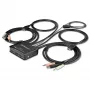 StarTech.com 2 prievadų HDMI KVM jungiklis - 4K 60Hz - Kompaktiškas dviejų prievadų UHD/Ultra HD USB stalinis KVM jungiklis su integruotais 1,2 m kabeliais ir garsu - maitinamas iš USB ir nuotolinis perjungimas - MacBook ThinkPad