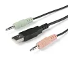 StarTech.com 2 prievadų HDMI KVM jungiklis - 4K 60Hz - Kompaktiškas dviejų prievadų UHD/Ultra HD USB stalinis KVM jungiklis su integruotais 1,2 m kabeliais ir garsu - maitinamas iš USB ir nuotolinis perjungimas - MacBook ThinkPad