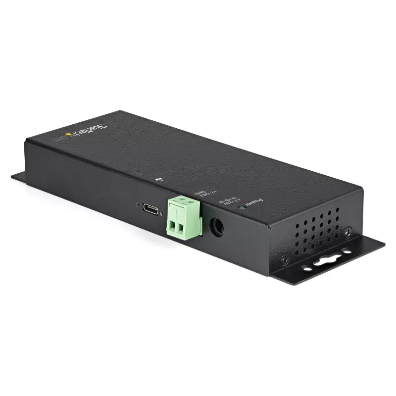 StarTech.com 4 prievadų USB-C šakotuvas 10Gbps – Metalinis pramoninis USB Type-C šakotuvas su 3xUSB-A ir 1xUSB-C – ESD ir viršįtampių apsauga – USB-C arba USB-A pagrindinis – su maitinimu montuojamas USB 3.2 Gen 2 šakotuvas