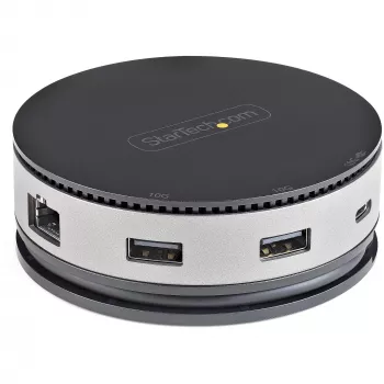 StarTech.com USB-C kelių prievadų adapteris – USB 3.1 Gen 2 10Gbps Type-C mini dokas su 4K 60Hz HDMI / DisplayPort arba 1080p VGA – 75W PD perdavimas, 3 prievadų USB šakotuvas, GbE – mobilioji dokavimo stotelė