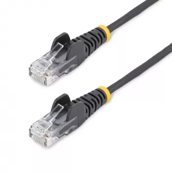 StarTech.com 2,5 m CAT6 kabelis – plonas, su apsaugotais RJ45 kištukais, juodas