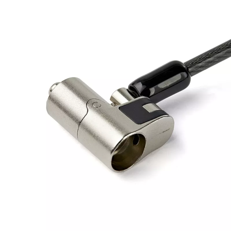 StarTech.com 2 m universalus 3-in-1 nešiojamojo kompiuterio kabelio užraktas su raktais - suderinamas su K-Slot, Nano ir Wedge lizdais