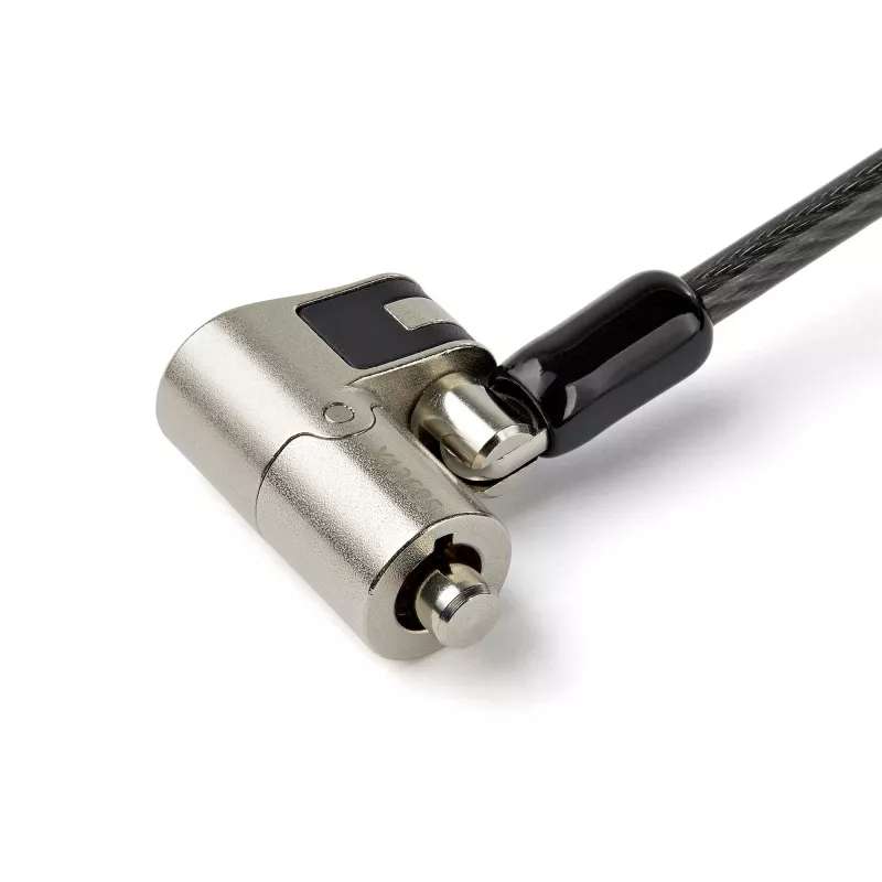 StarTech.com 2 m universalus 3-in-1 nešiojamojo kompiuterio kabelio užraktas su raktais - suderinamas su K-Slot, Nano ir Wedge lizdais