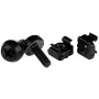 StarTech.com 50 vnt. 10-32 serverio stovo fiksavimo veržlės ir varžtai su poveržlėmis - stovo montavimo rinkinys - tinklo/IT įrangos spintos laikikliai/veržlės ir varžtai kvadratinėms skylėms - juodi - TAA
