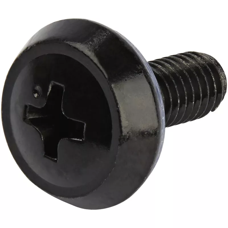 StarTech.com 50 vnt. 10-32 serverio stovo fiksavimo veržlės ir varžtai su poveržlėmis - stovo montavimo rinkinys - tinklo/IT įrangos spintos laikikliai/veržlės ir varžtai kvadratinėms skylėms - juodi - TAA