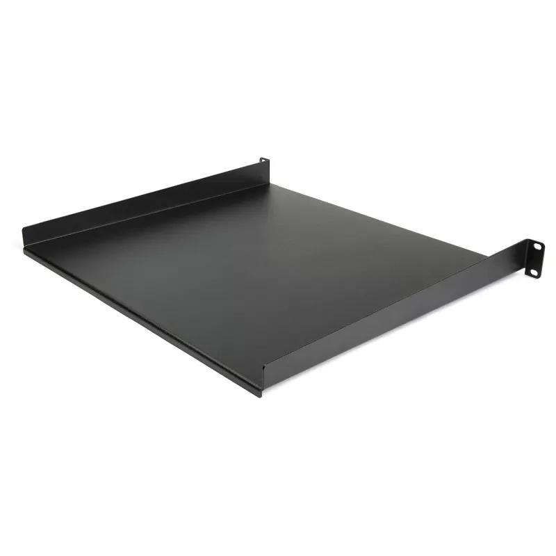StarTech.com 1U serverinė lentyna – universali konsolinė lentyna 19 colių tinklo įrangos stovui ir spin tai, tvirto plieno, keliamoji galia 20 kg, 16 colių gylio padėklas, juoda