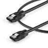 StarTech.com 0,3 m apvalus SATA laidas, 0,3 m, SATA III, SATA 7 kontaktų, SATA 7 kontaktų, Kištukas/Kištukas, Juoda