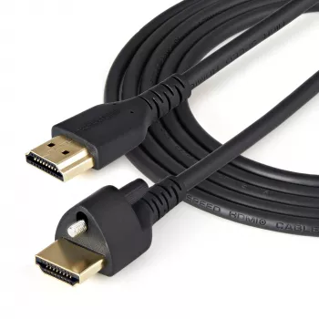 StarTech.com 1 m HDMI laidas su fiksuojančiu varžtu - 4K 60Hz HDR - HDMI 2.0 monitoriaus laidas su užrakinama jungtimi saugiam ryšiui - HDMI su Ethernet - M/M