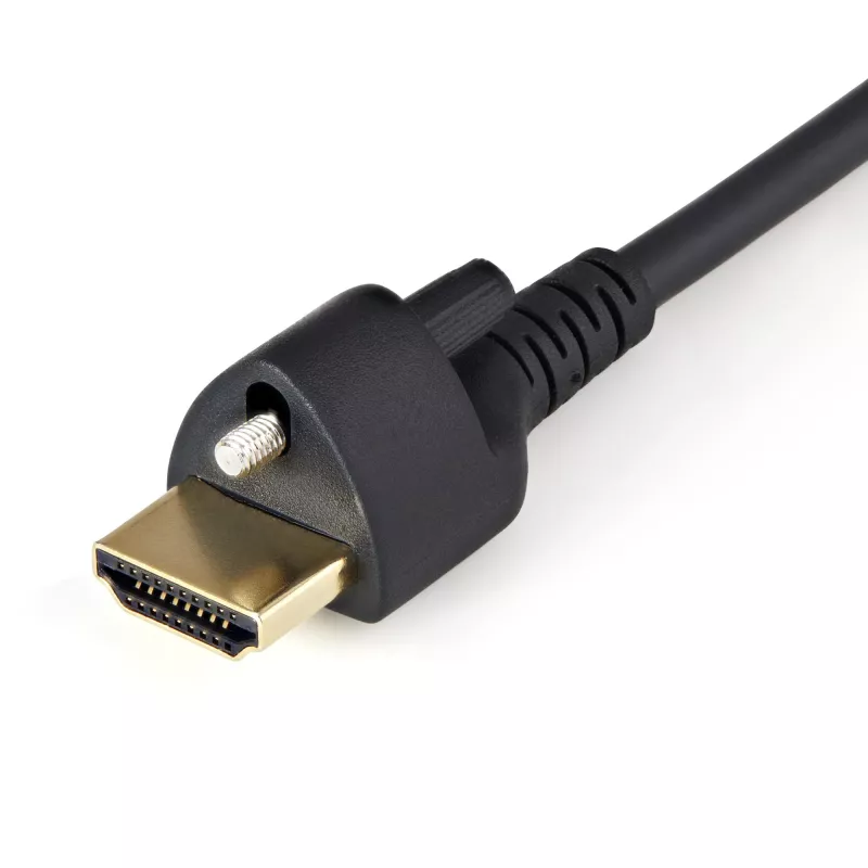 StarTech.com 1 m HDMI laidas su fiksuojančiu varžtu - 4K 60Hz HDR - HDMI 2.0 monitoriaus laidas su užrakinama jungtimi saugiam ryšiui - HDMI su Ethernet - M/M