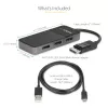 StarTech.com 3 prievadų kelių monitorių adapteris – DisplayPort 1.4 į 3x 4K DisplayPort vaizdo skirstytuvas – dvigubas arba trigubas 4K – nešiojamojo / stalinio kompiuterio DisplayPort MST centras keliems monitoriams – tik Windows PC