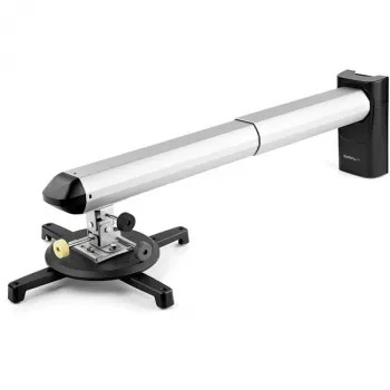 StarTech.com Universal Projektoriaus Laikiklis prie Sienos – Trumpo ir Itin Trumpo Fokusavimo Projektoriams iki 15 kg – Pakreipimas/Pasukimas/Sukimas – Reguliuojamas Atstumas nuo Sienos 420–705 mm – TAA
