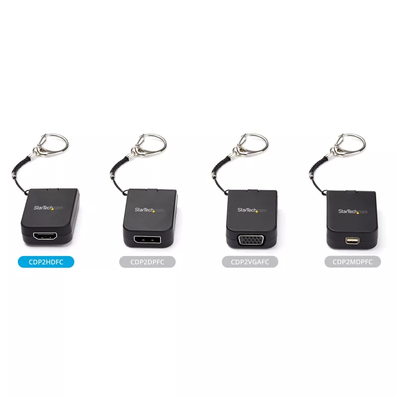 StarTech.com USB-C į HDMI adapteris – 4K 30Hz, USB Type-C vaizdo keitiklis su raktų pakabos žiedu, suderinamas su Thunderbolt 3