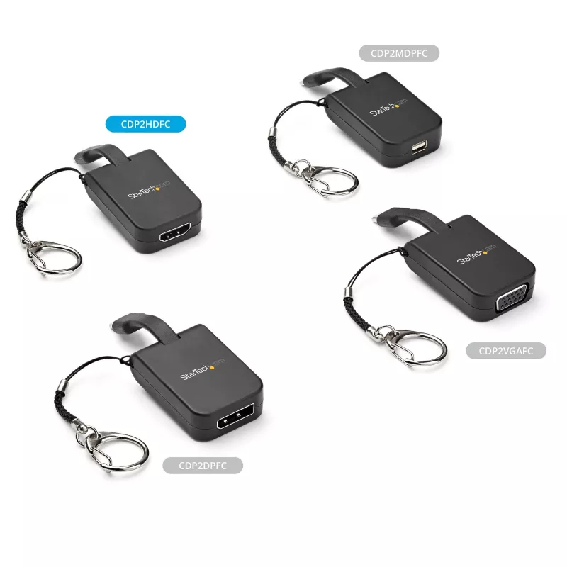 StarTech.com USB-C į HDMI adapteris – 4K 30Hz, USB Type-C vaizdo keitiklis su raktų pakabos žiedu, suderinamas su Thunderbolt 3