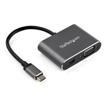 StarTech.com USB-C multiportinis vaizdo adapteris – USB-C į 4K 60Hz Mini DisplayPort 1.2 arba 1080p VGA monitoriaus adapteris – USB Type-C 2-in-1 MDP HBR2 HDR/VGA ekrano keitiklis – suderinamas su TB3