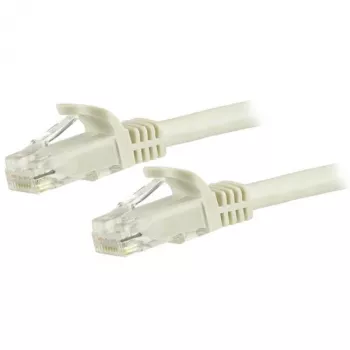 StarTech.com 1,5 m CAT6 Ethernet kabelis baltas CAT 6 Gigabit Ethernet laidas - 250MHz 100W PoE RJ45 UTP tinklo/jungiamasis laidas su apsauga nuo užkabinimo ir įtempimo mažinimu, individualiai išbandytas