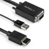 StarTech.com 2m VGA į HDMI keitiklio laidas su USB garso palaikymu ir maitinimu – analoginis-skaitmeninis vaizdo adapterio laidas, skirtas VGA kompiuteriui prijungti prie HDMI ekrano – 1080p vyriškas-į-vyrišką monitoriaus laidas