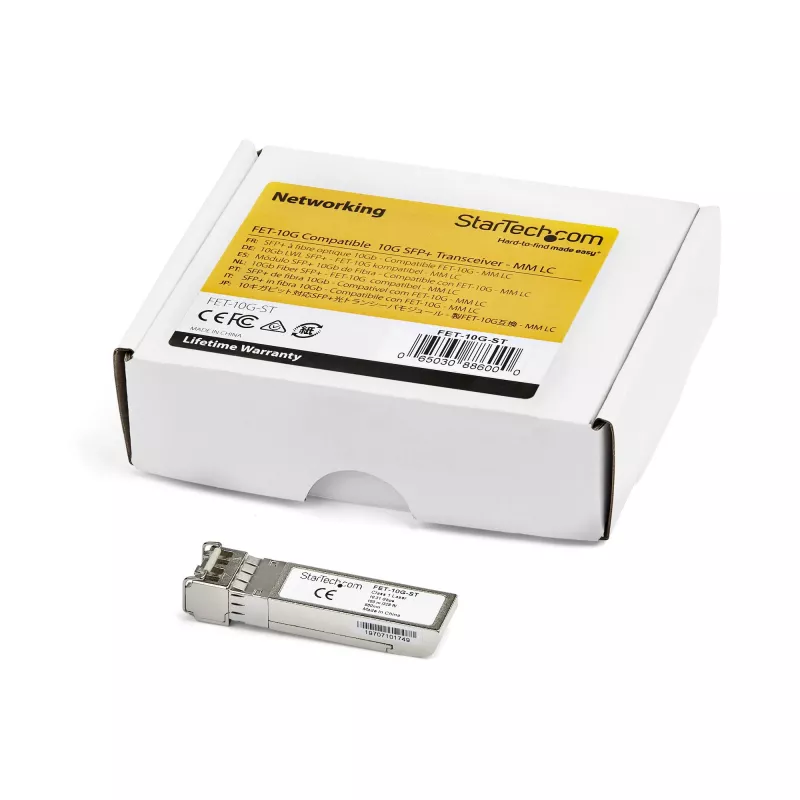 StarTech.com Cisco FET-10G suderinamas SFP+ modulis - 10GBASE-USR - 10Gbė kelių režimų šviesolaidinis siųstuvas-imtuvas - 10GE gigabito Ethernet SFP+ - LC 300m - 850nm - DDM Cisco Nexus 2000