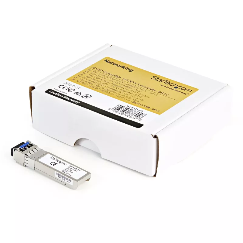 StarTech.com suderinamas SFP+ modulis su HPE J9151D - 10GBASE-LR - 10GbE vienmodis šviesolaidinis siųstuvas-imtuvas - 10GE Gigabit Ethernet SFP+ - LC 10 km - 1310 nm - DDM, skirtas HPE 2540, 2920, 2930M