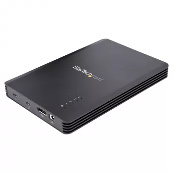 StarTech.com 4 Bay Thunderbolt 3 NVMe korpusas, skirtas M.2 NVMe SSD diskams, 1x DisplayPort vaizdo išvestis / 2x TB3 išplėtimo prievadai, 40Gbps, 72W maitinimo blokas, išorinis kietojo disko korpusas