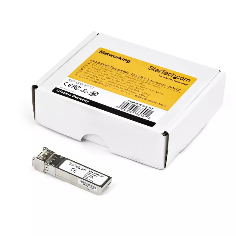 StarTech.com MSA Uncoded SFP+ modulis - 10GBASE-SR - 10GbE kelių režimų šviesolaidinis siųstuvas-imtuvas - 10GE Gigabit Ethernet SFP+ - LC 300 m - 850 nm - DDM