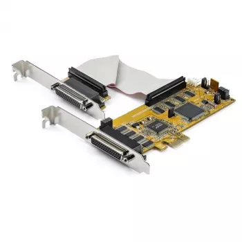 StarTech.com 8 prievadų PCI Express RS232 nuoseklioji adapterio kortelė, PCIe RS232 nuoseklioji kortelė, 16C1050 UART, žemo profilio nuoseklioji DB9 valdiklio/plėtinio kortelė, 15kV ESD apsauga, tik Windows - TAA