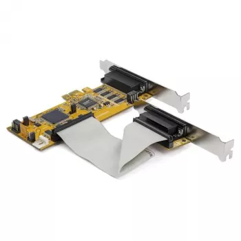 StarTech.com 8 prievadų PCI Express RS232 nuoseklioji adapterio kortelė, PCIe RS232 nuoseklioji kortelė, 16C1050 UART, žemo profilio nuoseklioji DB9 valdiklio/plėtinio kortelė, 15kV ESD apsauga, tik Windows - TAA