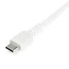 StarTech.com 2m USB A į USB C įkrovimo laidas – patvarus greitas įkrovimas ir sinchronizavimas USB 2.0 į USB Type C duomenų laidas – tvirtas TPE apvalkalas, aramido pluoštas, M/M, 3A, baltas – Samsung S10, iPad Pro, Pixel