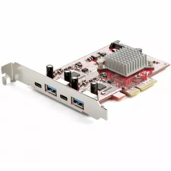 StarTech.com 4 prievadų USB PCIe kortelė - 10Gbps USB PCI Express plėtinio kortelė su 2 valdikliais - 2x USB-C ir 2x USB-A prievadai (USB 3.2/3.1 Gen 2) - USB/USB-C PCI-e kortelė - pilnas profilis