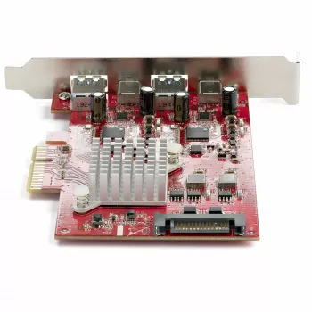 StarTech.com 4 prievadų USB PCIe kortelė - 10Gbps USB PCI Express plėtinio kortelė su 2 valdikliais - 2x USB-C ir 2x USB-A prievadai (USB 3.2/3.1 Gen 2) - USB/USB-C PCI-e kortelė - pilnas profilis