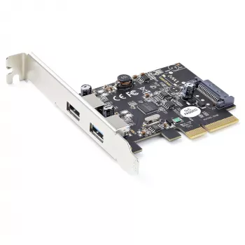 „StarTech.com“ 2 prievadų USB PCIe kortelė su 10 Gbps/prievadui – USB 3.2 Gen 2 Type-A PCI Express 3.0 x2 valdiklio plėtimosi kortelė – pilnas/žemas profilis – „Windows“ ir „Linux“