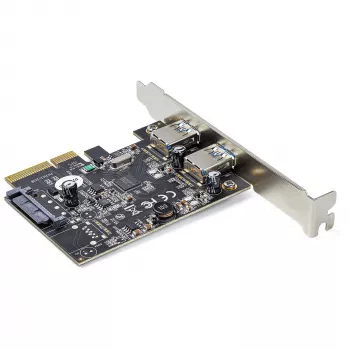 „StarTech.com“ 2 prievadų USB PCIe kortelė su 10 Gbps/prievadui – USB 3.2 Gen 2 Type-A PCI Express 3.0 x2 valdiklio plėtimosi kortelė – pilnas/žemas profilis – „Windows“ ir „Linux“