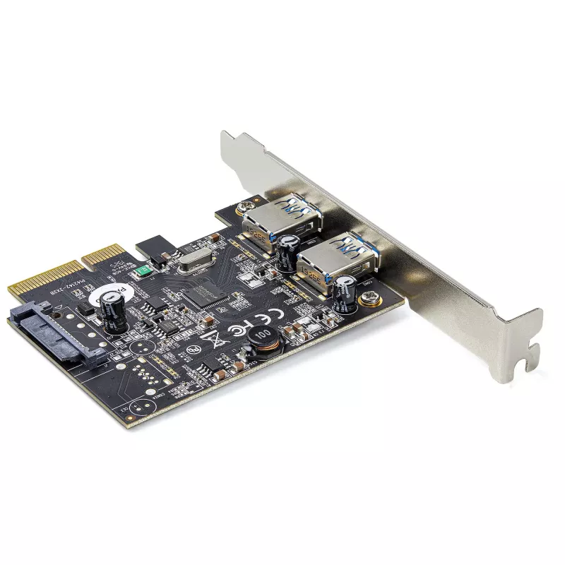 „StarTech.com“ 2 prievadų USB PCIe kortelė su 10 Gbps/prievadui – USB 3.2 Gen 2 Type-A PCI Express 3.0 x2 valdiklio plėtimosi kortelė – pilnas/žemas profilis – „Windows“ ir „Linux“