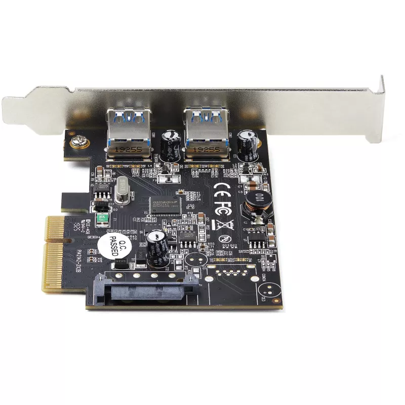 „StarTech.com“ 2 prievadų USB PCIe kortelė su 10 Gbps/prievadui – USB 3.2 Gen 2 Type-A PCI Express 3.0 x2 valdiklio plėtimosi kortelė – pilnas/žemas profilis – „Windows“ ir „Linux“