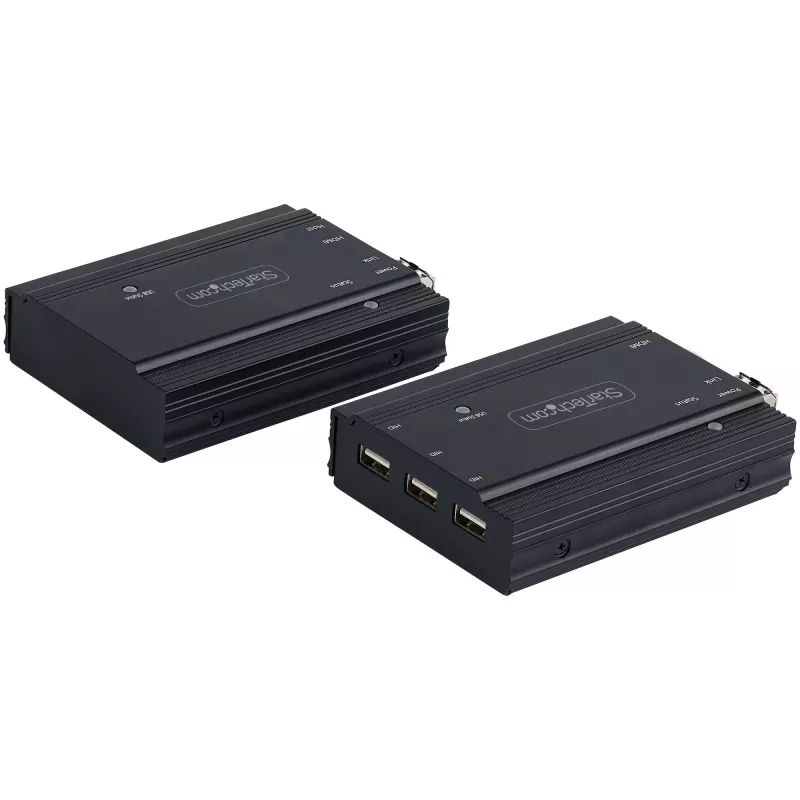 StarTech.com 4K HDMI KVM ilgintuvas per šviesolaidį - HDMI vaizdo ir USB nuotolinio KVM jungiklio/konsolės ilgintuvas - iki 984 pėdų/300 m (daugiamodis) - 2x 10G MMF SFP+ moduliai - KVM išplėtimo rinkinys (TX/RX)