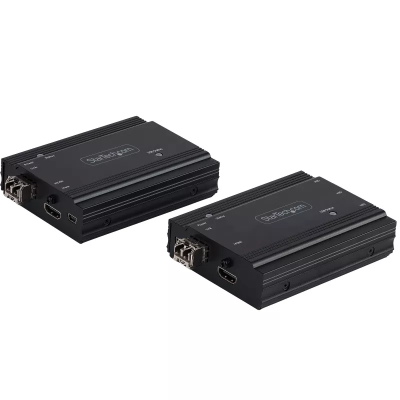 StarTech.com 4K HDMI KVM ilgintuvas per šviesolaidį - HDMI vaizdo ir USB nuotolinio KVM jungiklio/konsolės ilgintuvas - iki 984 pėdų/300 m (daugiamodis) - 2x 10G MMF SFP+ moduliai - KVM išplėtimo rinkinys (TX/RX)