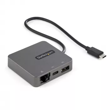StarTech.com USB-C kelių prievadų adapteris – USB 3.1 Gen 2 Type-C mini dokas – USB-C į 4K HDMI arba 1080p VGA vaizdą – 10Gbps USB-A, USB-C, GbE – nešiojamas kelioninis nešiojamojo kompiuterio dokas – veikia su Thunderbolt 3
