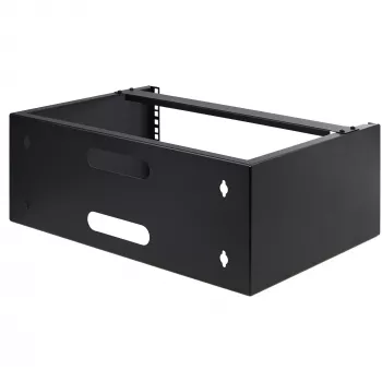 StarTech.com 4U sieninis tinklo stovas – 14 colių gylio (žemo profilio) – 19 colių pataisų skydelio laikiklis sekliems serveriams ir IT įrangai, tinklo jungikliams – 20 kg talpa, juodas