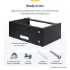 StarTech.com 4U sieninis tinklo stovas – 14 colių gylio (žemo profilio) – 19 colių pataisų skydelio laikiklis sekliems serveriams ir IT įrangai, tinklo jungikliams – 20 kg talpa, juodas