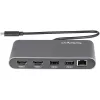 StarTech.com Dvigubo monitoriaus Thunderbolt mini dokas, 4K 60Hz HDMI, belaidis centras, skirtas Windows ir Mac, Gigabit Ethernet, 1 x USB 5Gbps ir 1x USB 2.0, 28 cm laidas