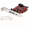 „StarTech.com“ 5 prievadų USB PCIe kortelė – 10 Gbps USB 3.1 Gen 2 PCIe kortelė su 1x USB-C ir 2x USB-A bei 1x 2 prievadų IDC (vidinė 5 Gbps USB antraštės plėtinys) – USB C PCI Express valdiklio kortelė