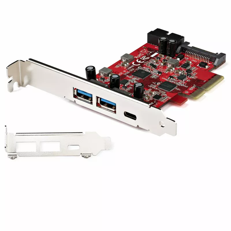 „StarTech.com“ 5 prievadų USB PCIe kortelė – 10 Gbps USB 3.1 Gen 2 PCIe kortelė su 1x USB-C ir 2x USB-A bei 1x 2 prievadų IDC (vidinė 5 Gbps USB antraštės plėtinys) – USB C PCI Express valdiklio kortelė